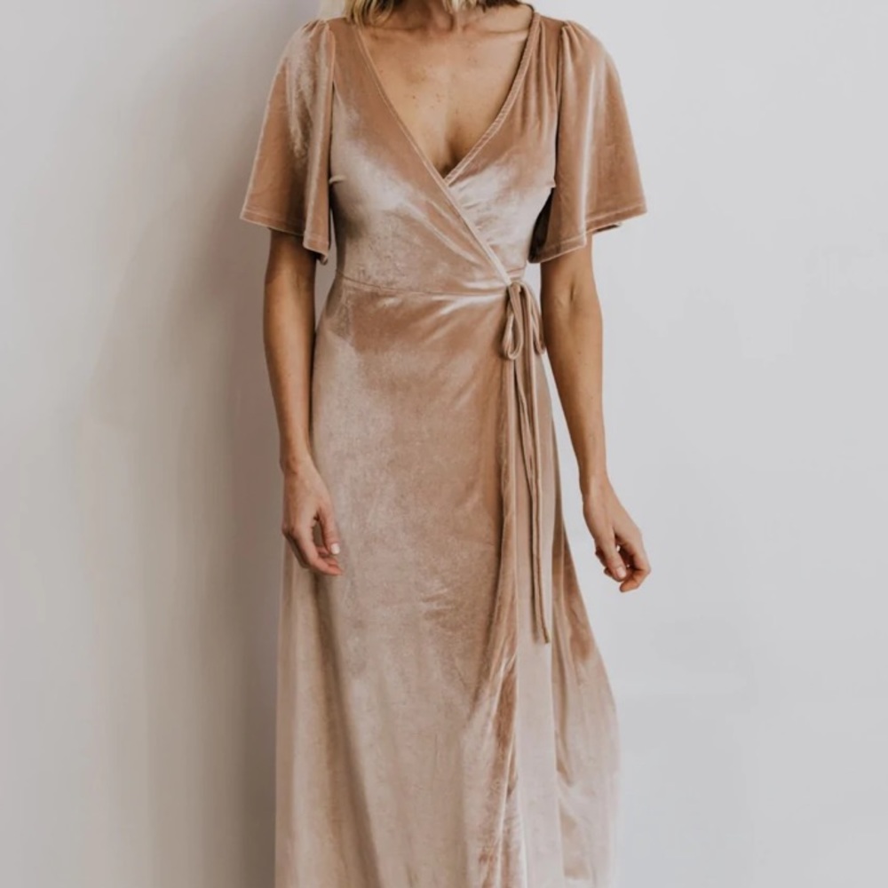 Baltic Born Meghan Velvet Wrap Maxi Dress NWT